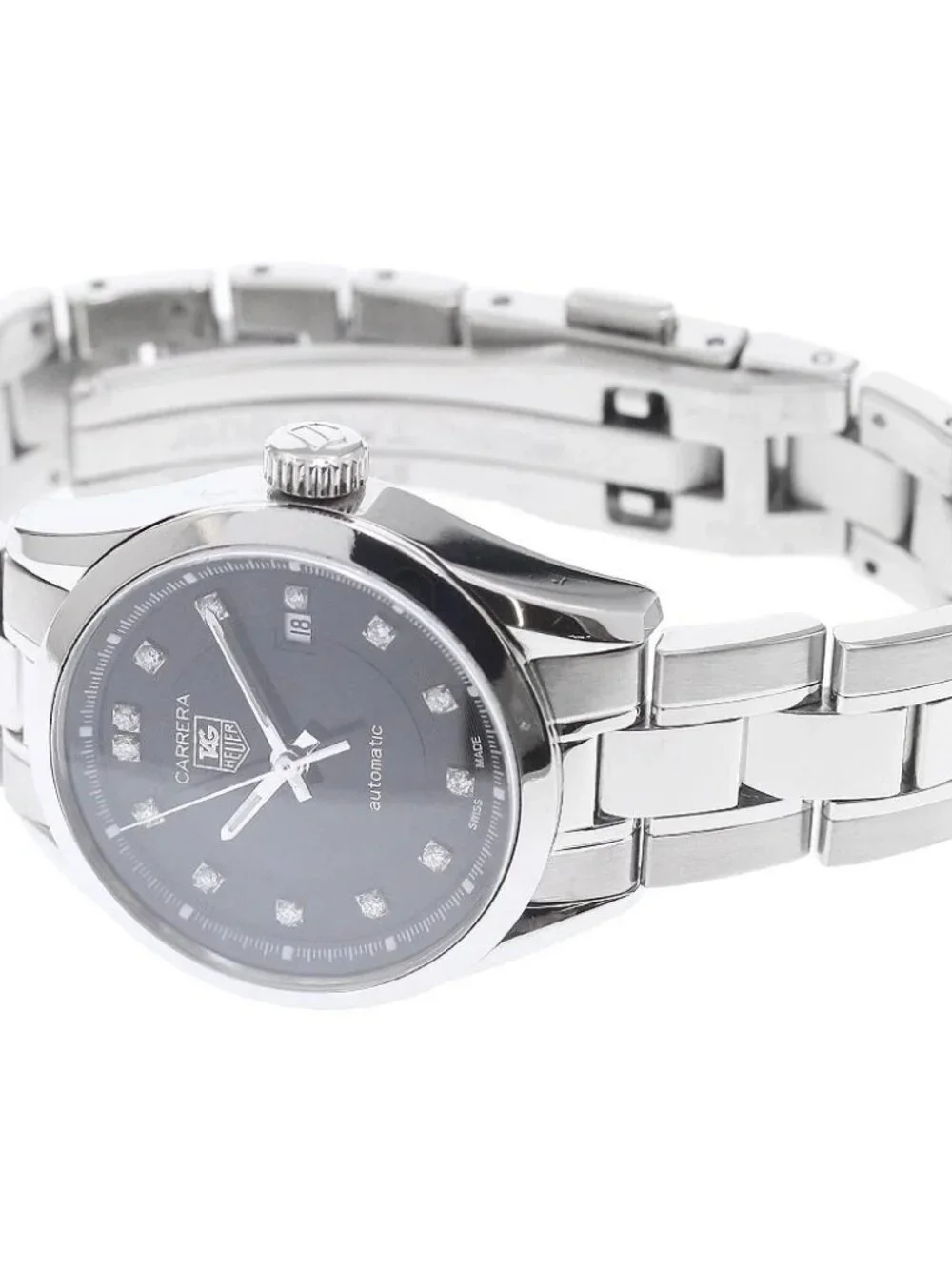 TAG HEUER Carrera WV2410 13P diamond Date Automatic Ladies Watch_953659
